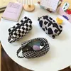 Kosmetiska väskor Checkerboard Lattice Bag Korean Style utgör Organzier Women Portable toalettartiklar Retro Zipper Beauty Pouch