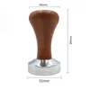 Narzędzia do herbaty kawy 51mm53mm58mm espresso Sabresper Aluminium Dystrybutor Wyrównanie narzędzie fasoli Hammer z drewnianym uchwytem do baristki 221025
