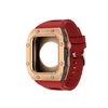 Smart Branslet Straps Straps Almor Coobr Cover z silikonowym zestawem zespołu zintegrowane opaski obserwacyjne Fit Fit Iwatch Series 8 7 6 SE 5 4 dla Apple Watch 44 45 mm
