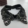 Bow Ties Elegant Lapel Necklace Fake Collar For Women Fuax Clos Tie Shirt Detachable Embroidered False Clothes Accessory