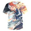 Camisetas masculinas 2022 Verão My Hero College Wind Cartoon Caractere 3D Impresso O-Gobes Camiseta Camiseta Camiseta Vendas Diretas de Fábrica