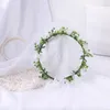 Fiori decorativi Corona di fiori Foglia verde Abito per capelli Fascia floreale da sposa Festival di nozze Puntelli Po