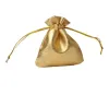 5 storlekar Fashion Gold Silver Plated Gaze Satin Jewelry Bags Jewellry Christmas Gift Pålar Bag 5x7cm 7x9cm 9x12cm 13x18cm 10x15cm239v