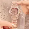 Polshorloges 2022 Fashion Rose Gold Quartz Women kijken luxe gouden diamanten merken polshorloge roestvrij staal