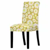 Chair Covers Floral Style Printing Stretch Cover For Dining Room Anti-Dust Wedding Office Banquet Chairs