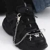 Anklets hiphop punk charm kors tassel h￤nge boot skon kedja kvinnor unisex trendig student party smycken personlighet flicka g￥va