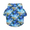 Vestuário para cães havaí camisetas de pet sherm short praia roupas respiráveis ​​para cães pequenos cachorros gatos chihuahua roupas acessórios