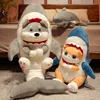 Peluş bebekler eşsiz farklı renk gözleri cosplay köpekbalığı kuyruğu kedi iles doldurulmuş sevimli balina kedileri shiba inu köpek oyuncak hediye erkek kız 221111