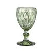 Europeisk stil präglad 10 oz vinglasfärgat glas ölbägare Vintage vinglas Hushållssaft Drinking Cup Thicked