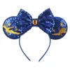 Hair Accessories Mouse Ears Headband Girls 5'' Sequin Bow Hairband Women DIY Festival Party Cosplay Adult/Kids Gift