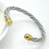 Bangle Fahion Women Twisted Reticular Bracelets Color Gold Stainless Steel Open Clasp Wire Mesh Chain Bangles Cuff Jewelry