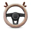 Stuurwielafdekkingen Antlers Flexibele pluche Auto Cover Uinversal Winter Auto stuurwiel voor Lada-accessoires