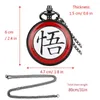 Pocket Watches Wukong Anime Clock Japan Design Quartz Retro Pendant Matte Black Boy Girl Cartoon Watch med 80 cm/38 cm Chain