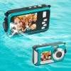 Цифровые камеры 2,7-дюймовый TFT Водонепроницаемый 24MP MAX 1080P Двойной экран Видеокамера с 16-кратным зумом HD268 Подводная 221101