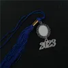 Sublimation Blank 2023 Graduation Hat Tassel Charms Hot Transfer Printing Consommables Prix d'usine