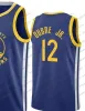 Uomo Donna Maglia da ragazzo James Wiseman Stephen Curry 12 Kelly Oubre Jr. City Navy Nero Giallo Blu Pallacanestro J