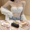 Bustiers & Corsets 2022 Women's Sexy Underwear Lace Bra Fashion Push Up Invisible Female Strapless Comfort Lingerie