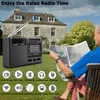 Radyo Xhdata D-368 FM Radyo BT Taşınabilir AM FM SW 12 Bantlar Stereo Radyo Alıcı Kablosuz Cep Bluetooth uyumlu USB TF MP3 çalar 221025