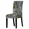 Housses de chaise marbre couverture élastique moderne salle à manger housse arrière étui extensible pour cuisine fauteuil siège El Banquet