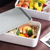 Bento Boxes Japanese-style Wood Grain Lunch Double-layer Sealed Leak-proof Microwave Tableware Office Worker Student 221022