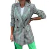 Women's Suits Warm Intellectual Temperament Button Placket Mid-length Women Suit Jacket Streetwear