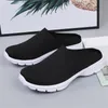 Pantofole Moda Estate Uomo Mesh Traspirante Leggero Slip On Piatto Casual Metà Extra Largo Per Con I Piedi