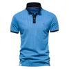 Men's Polos Fashion Casual Business Golf Polo Short Sleeve Geometric Metal Decorative T-shirt 3XL