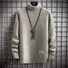 Maglioni da uomo Maglione dolcevita invernale di alta qualità Maglione spesso caldo Pullover casual Collo alto in maglia Maglioni natalizi maschili 221112