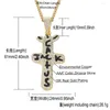 Pendant Necklaces Letter Cross Iced Out Bling Necklace Mirco Pave Prong Setting Men Women Female Male Fashion Hip Hop Jewelry BP113