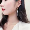 Stud Earrings S925 Silver Needle Fashion Forest Asymmetrical Bird Cage Pearl Long Female Without Earhole