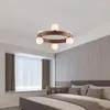 Pendant Lamps Chinese Style Living Room Bedroom Solid Wood Art Dining Lamp Black Walnut Office Ball Chandelier