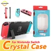 Dockable crystal Cases Split Transparent Anti-scratch Protective Shell Cover slim Case for Nintendo Switch Console