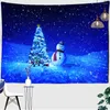 Wandtapijten Kerst Kleine Sneeuwpop Tapijt Kawaii Muur Opknoping Schattig Landschap Anime Illustratie Thuis Slaapkamer Woonkamer Decor