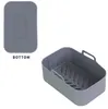 Luft FRYERS FINER SILICONE BAKEWARE ACCHORERS FOOD GRADE AIR FRYER POT MAT RECTANGLE MIKROVAKNING BAKING TRAY återanvändbart flygfryer Kök Tillbehör YG1199