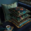 Oreiller rétro perroquet couverture luxe en peluche canapé chevet taille taie d'oreiller dos taie d'oreiller oreillers décoratifs pour