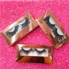 거짓 속눈썹 자연스러운 두꺼운 긴 눈 속눈썹 25mm 3D 속눈썹 장미 금 종이 상자