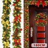 Dekoratif Çiçekler 6ft/1.8m Noel Çelenk Işık Önceden aydınlatmalı Yapay Batarya İşaretli Ulusal Ağaç Şirketi Yeniden Kullanılabilir