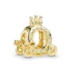 El nuevo y popular colgante de plata esterlina 925 y la perla de oro con corazón resplandeciente es adecuado para la pulsera de joyería primitiva Pandora DIY para mujer