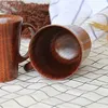 Mugs Solid Jujube Mug Wooden Coffee Beer Wood Cup Handmade Tea With Handle PAK5