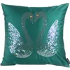 Pillow Chinese Luxury Drilling Cover Peacock Sequin Pure Case Sofa Bed Home Room Dec