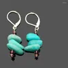 Dangle Earrings Healing Natural Crystal For Women Irregular Chips Stone Danglers Ore Rock Amethysts Amazonite Pink Quartz Drop