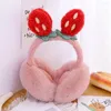 Berets Winter Cartoon Folding Earmuffs Adult Plush Warmer