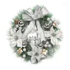 Dekorativa blommor tr￤ddekoration julkrans kransar faux semester dekorationer tall kottar r￶da metalliska kr￤nkningar