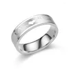 Wedding Rings Product roestvrij staal ECG hartslag paar ring Koreaanse versie hartvormige titanium