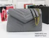 2022 Women LOULOU Bags Silver Chain Shoulder Bags Luxury Designers Tote Lady Clutch Messenger Evening Crossbody bags