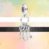 Nowa popularna 925 Sterling Silver Key Series wisiorek moda Hollow koraliki nadaje się do prymitywnej Pandora Charm bransoletki DIY kobieta europejska biżuteria