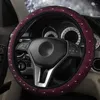 Steering Wheel Covers Car Cover Colorful Stamping Luxury Crystal Rhinestone Covered Auto Accessories Case Styling