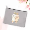 Cosmetic Bags Team Bride Party Gifts MakeUp Case Women Bridesmaid Storage Pouch Shower Bag Bachelorette Beauty Toiletry Bridal