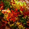 装飾的な花秋の収穫玄関の花輪秋秋オレンジ色の吊りパーティーの壁の葉ガーランド農家ユーカリ素朴な