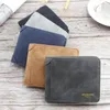 Portefeuilles Slim Thin Wallet Business Short Leather Purses Bifold Money Clip ID Card Holder Men